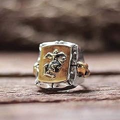 WWII Marine Corps Vintage Mexican Biker Ring Skull for sale  Delivered anywhere in USA 