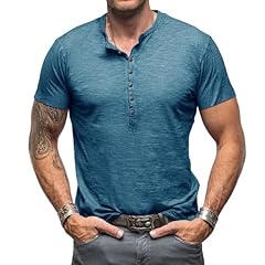 Men shirts henley for sale  Delivered anywhere in UK