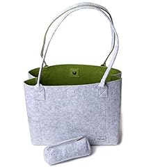 Filzeinkaufstasche grau grün gebraucht kaufen  Wird an jeden Ort in Deutschland