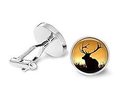 Elk cufflinks buck for sale  Delivered anywhere in USA 