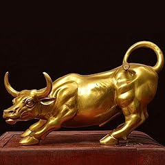 Golden brass bull usato  Spedito ovunque in Italia 