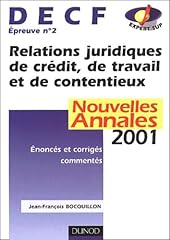 Relations juridiques crédit d'occasion  Livré partout en France