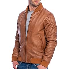 Men leather bomber for sale  Delivered anywhere in UK