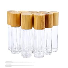 10ml Clear Glass Metal Roller Ball Bottles,Refillable for sale  Delivered anywhere in Canada
