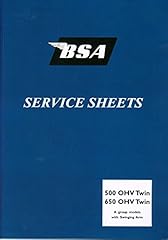 Bsa service sheets for sale  Delivered anywhere in Ireland