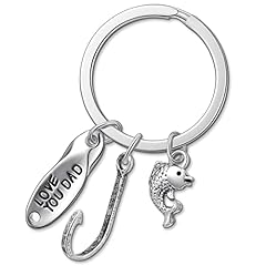 Dad fishing keyring for sale  Delivered anywhere in UK