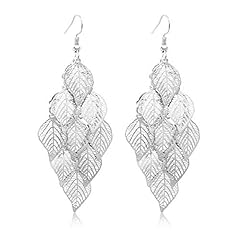 Silver leaf dangle for sale  Delivered anywhere in USA 