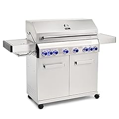 CosmoGrill Outdoor Gas Barbecue 6+2 Platinum Stainless for sale  Delivered anywhere in UK