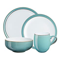 Denby Azure 4-Piece Place Setting, Blue for sale  Delivered anywhere in Canada