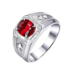 Ruby ring men for sale  Delivered anywhere in UK