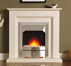 Valor Carlton Longlite Electric Fire Suite - Stone/Chrome for sale  Delivered anywhere in UK