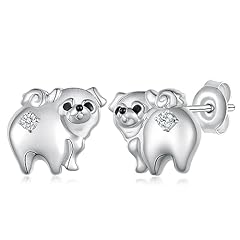 Pug earrings sterling for sale  Delivered anywhere in USA 