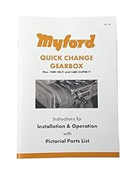 Myford manual quick for sale  Delivered anywhere in UK