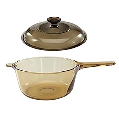 Corning Vision Amber 2.5L Covered Sauce Pan with Lid for sale  Delivered anywhere in USA 