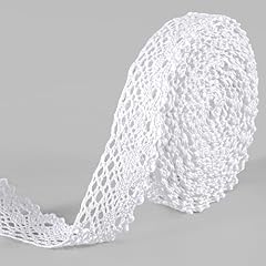 White lace ribbon for sale  Delivered anywhere in UK