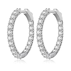 Silver hoop earrings for sale  Delivered anywhere in USA 