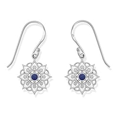 Boma Jewelry Sterling Silver Lapis Lotus Flower Dangle, used for sale  Delivered anywhere in USA 