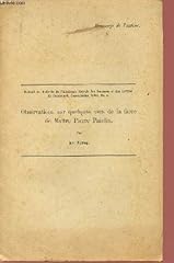 Observations farce maitre d'occasion  Livré partout en France