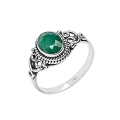 Emerald stone ring for sale  Delivered anywhere in UK