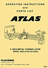 Used, ATLAS-CRAFTSMAN 6" Metal Lathe Model 3950, 10100, 101.21200 for sale  Delivered anywhere in USA 