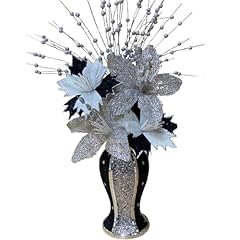 Silver petals black for sale  Delivered anywhere in UK