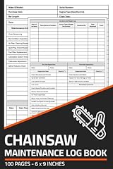 Chainsaw maintenance log for sale  Delivered anywhere in UK