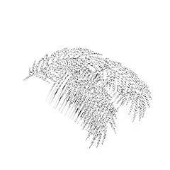 Rhinestone feather bridal for sale  Delivered anywhere in USA 