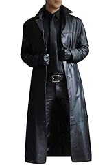 Mens leather trench for sale  Delivered anywhere in USA 
