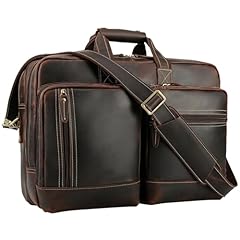 Leather briefcase men for sale  Delivered anywhere in UK
