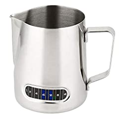 Milk Jug Stainless Steel Milk Frothing Pitcher with, used for sale  Delivered anywhere in UK