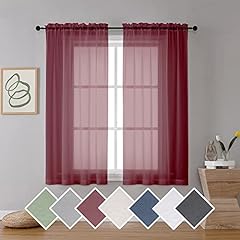 Ovzme burgundy sheer for sale  Delivered anywhere in USA 
