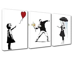 Walarky Black and White Banksy Canvas Wall Art for for sale  Delivered anywhere in UK