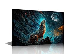 Wolf wall art for sale  Delivered anywhere in UK