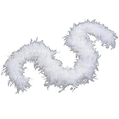 60 Gram, 2 yards Long Chandelle Feather Boa Great for Party, Wedding, Halloween Costume, Christmas Tree, Decoration(White), used for sale  Delivered anywhere in USA 