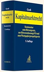 Kapitalmarktrecht kommentar zu d'occasion  Livré partout en Belgiqu