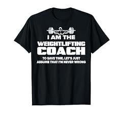 Weightlifting coach shirt for sale  Delivered anywhere in USA 
