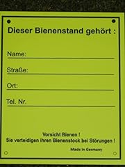 Bienenstand schild adresse gebraucht kaufen  Wird an jeden Ort in Deutschland