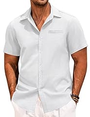Coofandy mens white for sale  Delivered anywhere in USA 