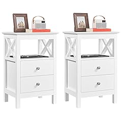 Yaheetech 2pcs bedside for sale  Delivered anywhere in UK