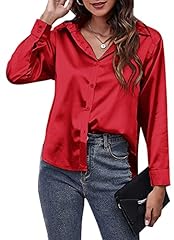 Women satin blouses for sale  Delivered anywhere in Ireland