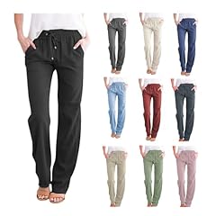 Linen trousers womens for sale  Delivered anywhere in UK