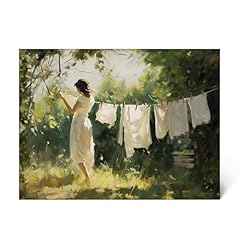 Vintage painting laundry for sale  Delivered anywhere in USA 