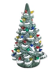 Used, Lighted Christmas Tree Festive Green 12 x 8 Porcelain Ceramic Holiday Figurine for sale  Delivered anywhere in Canada