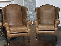 Pair chesterfield armchairs for sale  Delivered anywhere in UK