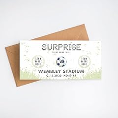 Personalised football ticket for sale  Delivered anywhere in UK