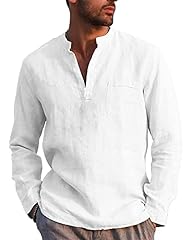 Nanameei men henley for sale  Delivered anywhere in UK