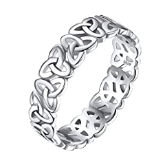 Eternity Rings for Women Sterling Silver Irish Celtic for sale  Delivered anywhere in UK