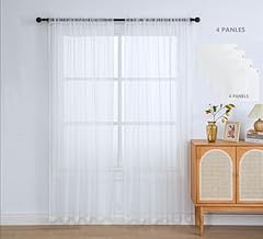 White sheer curtains for sale  Delivered anywhere in USA 