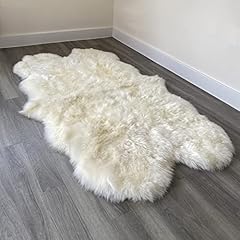 Natural sheepskin rug for sale  Delivered anywhere in UK