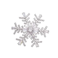 Rhinestone snowflake brooches for sale  Delivered anywhere in USA 